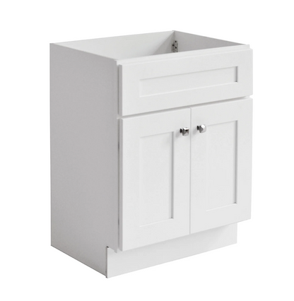 WHITE SHAKER WITH DOUBLE DOORS VANITY 24'X21'-3/4"X34.5' Quartz Counter Top Included